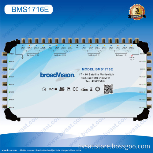 Satellite Tv Signal Switching Systems 17in 16out Stand-alone Multiswitch